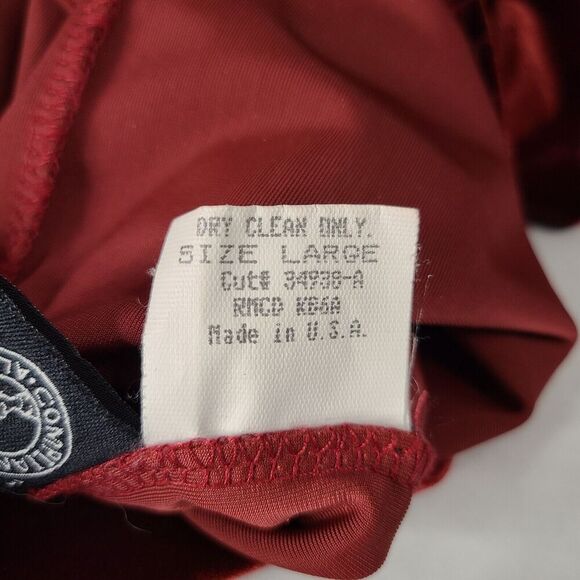 VTG LAUNDRY by Shelli Segal Red Velvet Maxi Dress LG Backless Stretch 3/4 Sleeve - Picture 9 of 12